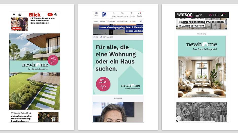 Newhome: Suchen und Inserieren im Mittelpunkt