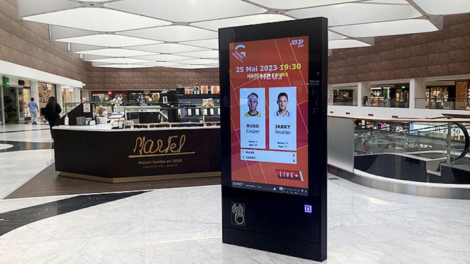 Neo Advertising: Tennis-Ticker live auf den Werbescreens