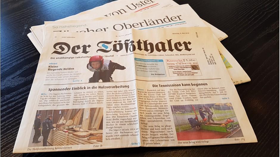 Zürcher Oberland Medien: «Tössthaler» kommt unter neues Dach