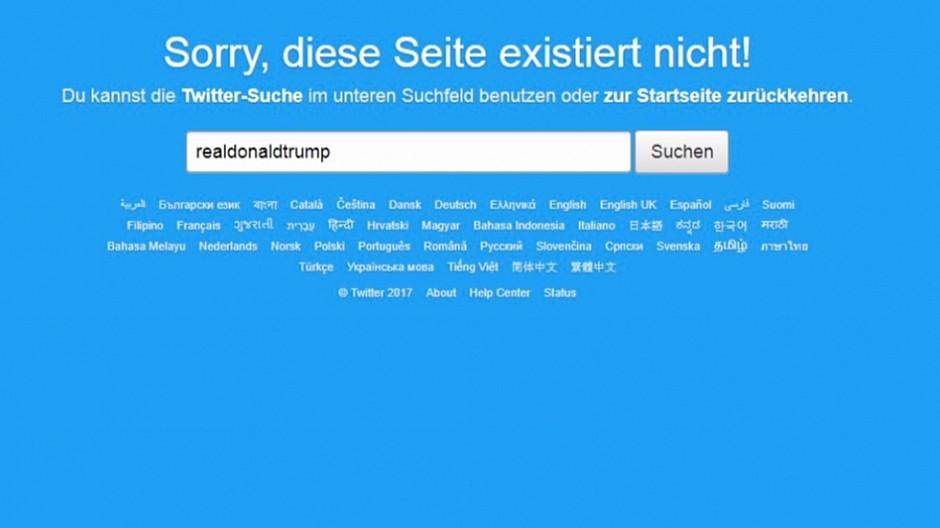 Twitter: Trumps Account kurzzeitig nicht erreichbar