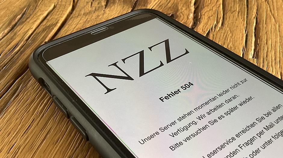 NZZ / CH Media: Websites vorübergehend nicht erreichbar