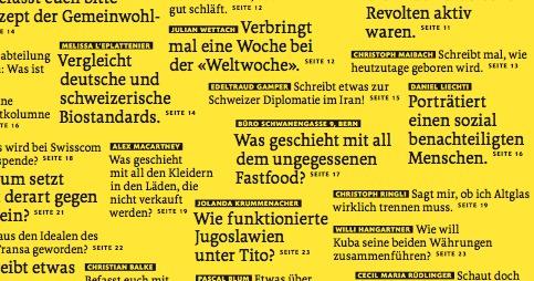 WOZ: Wenn die Leser Story-Vorschläge machen
