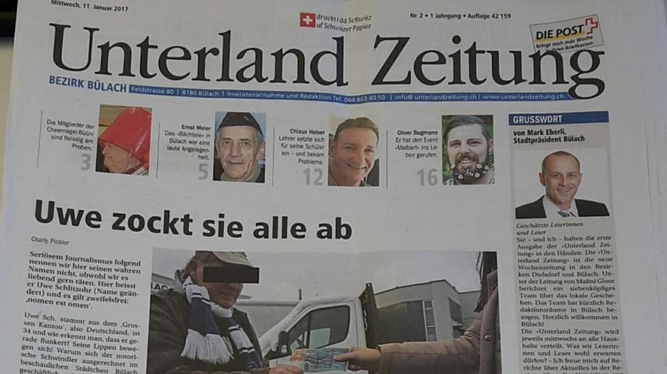 Zehnder Verlag: «Unterland Zeitung» ist erstmals erschienen