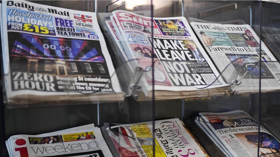 Grossbritannien: Zeitungen trauern und jubeln nach Brexit