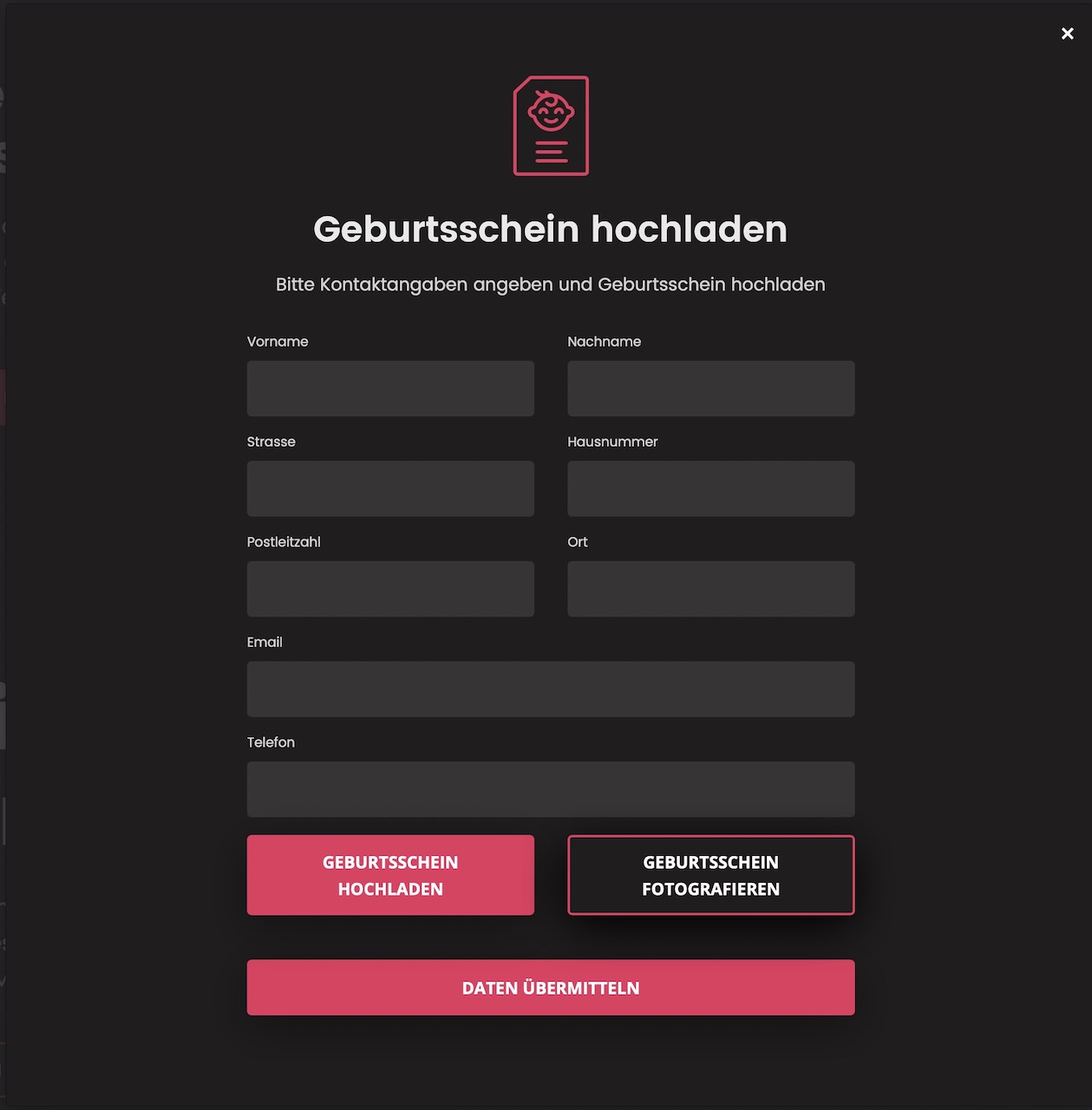 02 - Upload_Geburtsschein