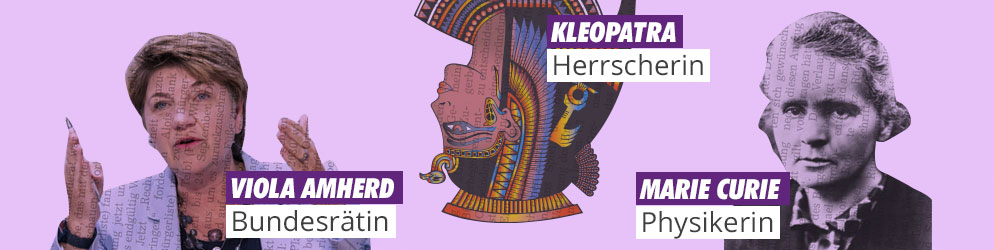 FrauenstreikBanner_AmherdKleopatraCurie