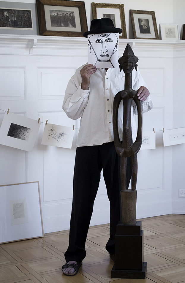 Harald Naegeli mit Maske