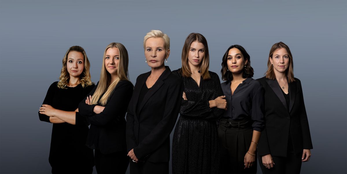 Luisa Ita, Karin Frautschi, Flavia Schlittler, Sylwina Spiess, Schirin Razavi und Ramona Schelbert.